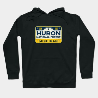 Huron National Forest Michigan License Plate Hoodie